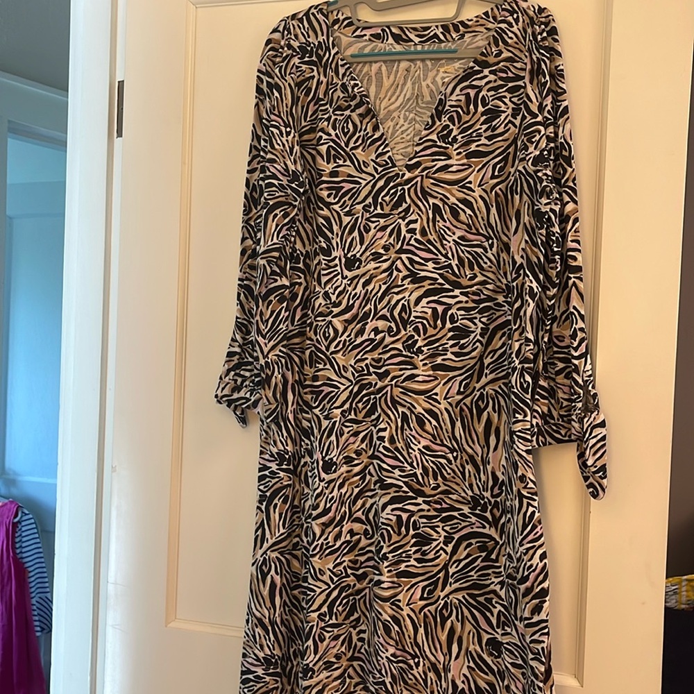 Cotton beautiful zebra patterned Lilly Pulitzer dress.